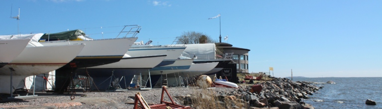 Båtupptagning på Skifferholmen