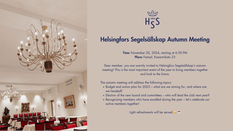 Helsingfors Segelsällskap Autumn Meeting