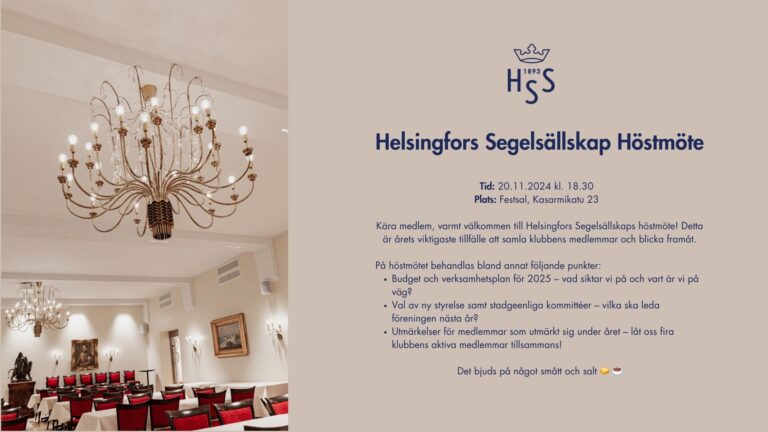 Helsingfors Segelsällskap Höstmöte